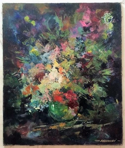 ROBERT FALCUCCI PEINTRE CORSE HUILE SUR TOILE FLEURS LUMIERES REALITE POETIQUE. - Photo 1/5