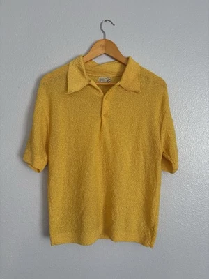 Vintage 60s Sears Knit Sport Shirt Antron Nylon Mod Psychedelic Hippie Fuzzy M - Image 1 of 4