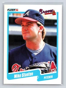 1990 Fleer - Mike Stanton #596 (RC) Atlanta Braves Baseball Card - Picture 1 of 2