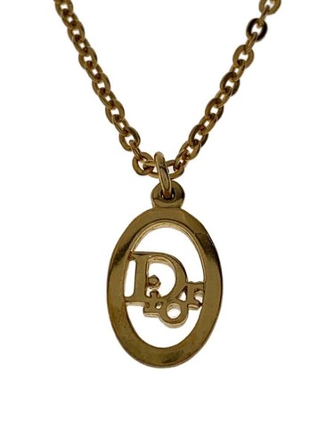 Collana Christian Dior Logo Ovale Top Donna Oro