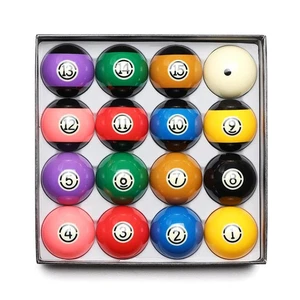 Juego de bolas de billar Soseen Pool Cue Ball 2-1/4" regulación tamaño 16 (negro) - Imagen 1 de 6
