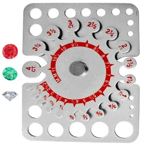 Diamond Weight gauge K & B Estimator Carat MM Size Birthstone chart Jewelry - Picture 1 of 9