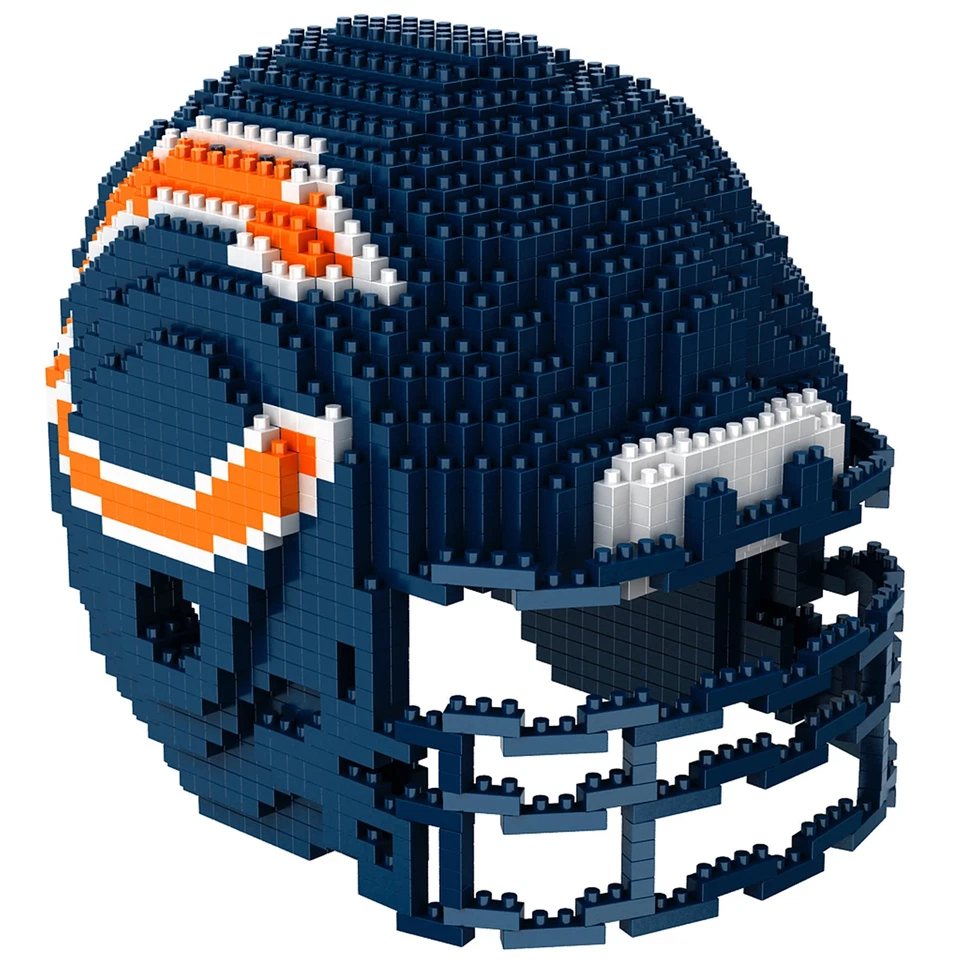 Capacete de futebol americano FOCO BRXLZ NFL Chicago Bears brinquedo de construção 3D-50797 - Imagem 1 de 1