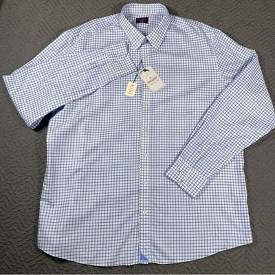 UNTUCKit Delaney Wrinkle Free Men’s XXL Tall 2XLT Blue White New With Tags - Image 1 of 4