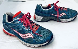 Saucony Guide 6 - Blue Teal Pink Running Training Shoes Women Size 9M - - Picture 1 of 9