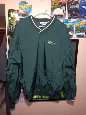 Cortavientos Reebok Verde Vintage Años 90 Talla Mediana Hecho en Taiwán  Foto 1 de 3