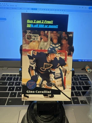 1991-92 Pro Set French #218 Gino Cavallini - Image 1 of 2