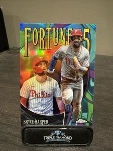2025 Topps Chrome Bryce Harper #F15-6 Fortune 15 Philadelphia Phillies - Picture 1 of 2