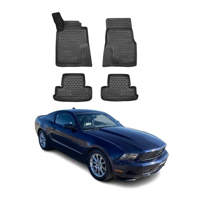 Tapetes forro OMAC para Ford Mustang 2010-2014 negro TPE para todo tipo de clima 4 piezas Foto 1 de 4