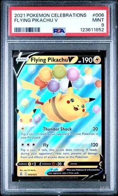 2021 POKEMON CELEBRATIONS #006 FLYING PIKACHU V PSA 9 Mint - Image 1 of 2