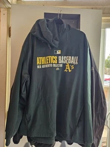 New Oakland A’s Sweatshirt Hoodie Majestic Sz 2xl MLB Athletics Green - Picture 1 of 3