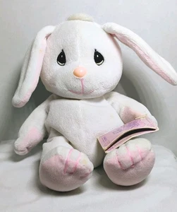 Vintage Precious Moments White Bunny Rabbit Bean Bag Stuffed Animal Toy Tag 1997 - Picture 1 of 5