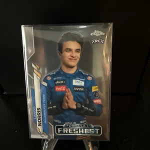 Tarjeta Topps 2020 cromada Fórmula 1 F1 Lando Norris Freshest #199 Rookie RC McLaren - Imagen 1 de 4