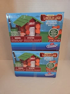 2 Brand New Boxes Of The Original Lincoln Logs Mini Classic 27pc Building Set! - Picture 1 of 6