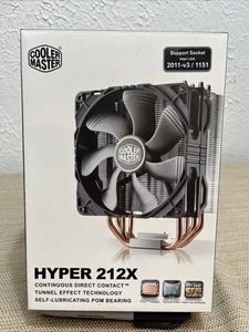 Ventilador de computadora Cooler Master Hyper 212x CPU refrigeración stock antiguo nuevo en caja - Imagen 1 de 12
