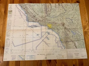 Vintage USAF Sectional Aeronautical Chart Map Mojave Desert 1960 - Picture 1 of 4