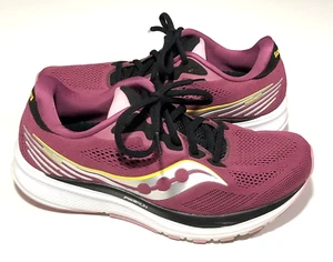 Saucony Ride 14 Damen-Laufschuhe Größe 9 lila pink Schnürschuhe aktiv Fitnessstudio Freizeit - Bild 1 von 12