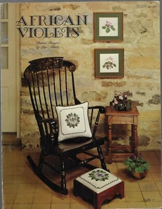 Lilija Design~African Violets~ 1982 Cross Stitch Leaflet #1 - Picture 1 of 1