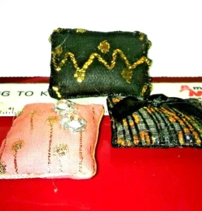 Lot 3 cushion/shams 1:12 or 1:6 dollhouse- New - OOK - Handmade - Picture 1 of 6