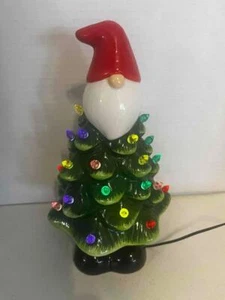 NEW Mr. Christmas Nostalgic Tree with Gnome Topper Multicolored Lights 8.5" - Picture 1 of 5
