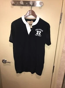 Raro, De Colección Hollister de Abercrombie Mangas Cortas L Henley Nuevo con Etiquetas Bordado - Imagen 1 de 20