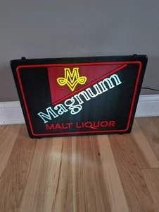 Vintage Miller Magnum Malt Liquor Beer Lighted Sign - Picture 1 of 11