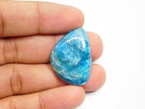 Natural Neon Blue Apatite gemstone Cabochon Loose For Jewelry 37 Cts. ME-2985 - Picture 1 of 3