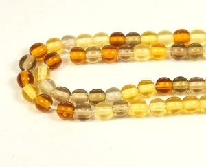 Czech Glass Round Beads 4.00 mm " MIXTURE TOPAZ " 100 Beads - Picture 1 of 3