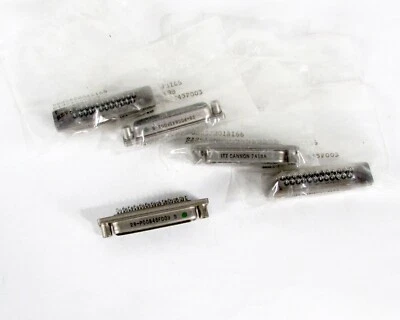 Lot of (5) ITT Cannon 28-P00845F003 D-Sub Connector 25 Position DBH-25P201A166 - Image 1 of 4