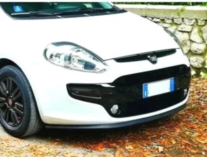 FIAT PUNTO EVO SOTTOPARAURTI SPLITTER ORIGINALE SAMURAI NERO OPACO IN GOMMA - Imagen 1 de 5