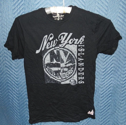 New York NY Islanders Short Sleeve Hockey Game T-Shirt Jersey NHL Mitchell Ness Cover