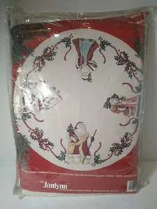 Janlynn Navidad Punto de Cruz Kit Santa Árbol Falda 44" Nuevo de Lote Antiguo - Imagen 1 de 6