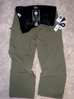 Pantalones de tabla de nieve Volcom Dustbox - verde militar para hombre extra grandes nuevos con etiquetas Foto 1 de 4