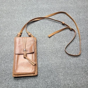 Lucky Brand Crossbody Geldbörse Damen hellbraun Echtleder Handy verstellbarer Riemen - Bild 1 von 8