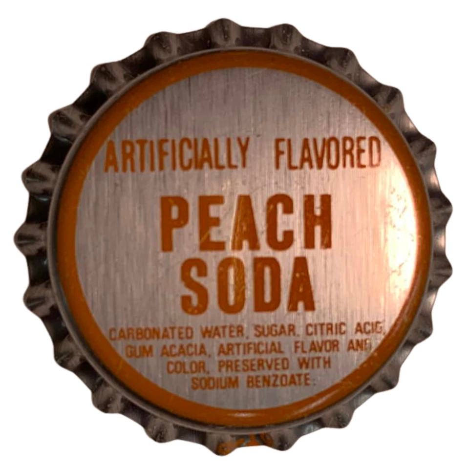 Lote de 10 tapas de botellas de refresco melocotón vintage | RARO 1970 Nehi RC Cola Nuevo de Lote Antiguo Sin Usar Foto 1 de 1