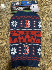 Boston Red Sox Pet Wear Holiday Sweater, Size XS, MLB Officially Licensed - Picture 1 of 13