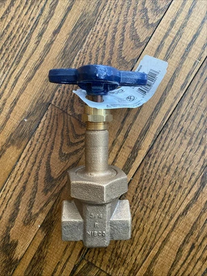 Nibco Genuine Bronze Full Port FNPT Gate Valve NL2H008 T-174-A 3/4 in. Threaded - Image 1 of 4