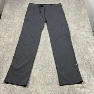 Pantalones de Escalada Prana Zion Cinturón Adulto 36x32 Gris Recto Nylon Elástico Senderismo - Imagen 1 de 9