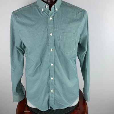Untuckit Shirt Mens Green White Check Print Manly Preppy Dapper Stylish Career L - Image 1 of 4