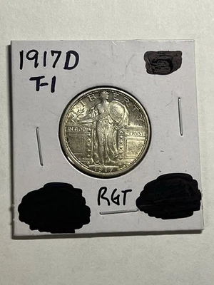 1917-D Standing Liberty Quarter Type 1 Choice UNC Nice Strike - Image 1 of 4
