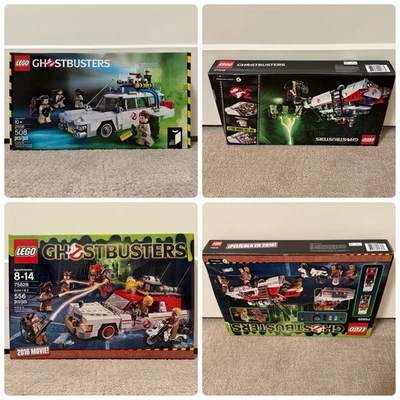 Lego 21108 y 75828 Cazafantasmas Ecto-1 y Ecto-2 (NUEVO, retirado, lote de 2) Foto 1 de 4