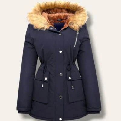 Garemcy Womens Winter Water-repellent Coat Thicken Puffer Jacket Warm Fleece Lin - Image 1 of 4
