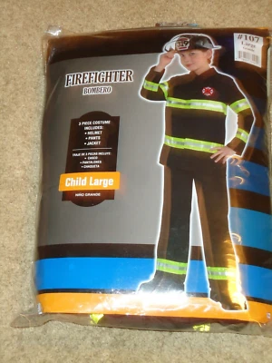 Disfraz, Hombre, Bombero, Niño L 12-14, Nuevo en Paquete Foto 1 de 4