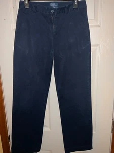 POLO RALPH LAUREN BOYS SIZE 16 NAVY BLUE KHAKI PANTS PREOWNED - Picture 1 of 3