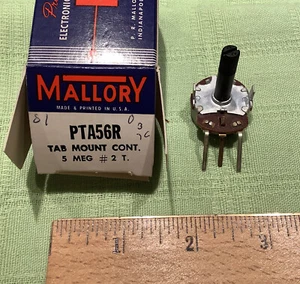 Mallory Potentiometer PTA56R tab mount #2 Taper  5 meg ohms - Picture 1 of 4