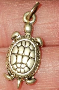 Turtle, charm for bracelet, crafts, 1 charm, jewelry making - Picture 1 of 4