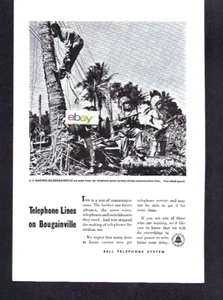 IMPIANTO TELEFONICO CAMPANELLO 1944 LINEE TELEFONICHE-PALME SU BOUGANVILLE WW-2 ANNUNCIO - Foto 1 di 1
