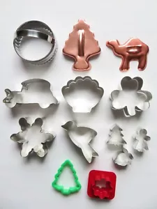 Lot of 13 Vintage Cookie Cutters - Various Sizes & Shapes - Picture 1 of 15