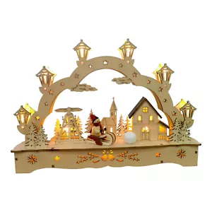 LED Tisch - Schwibbogen Lichterbogen Leuchter 28 cm Weihnachten Advent Geschenk - Bild 1 von 2