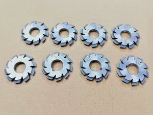 ​10 DP Involute Gear Cutters PA 20 Bore 25.4mm 1" Set Of 8 Pieces Pcs No 1-8 HSS - Picture 1 of 9